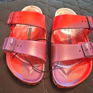 NWT Arizona Multi Era Violet Birkenstocks